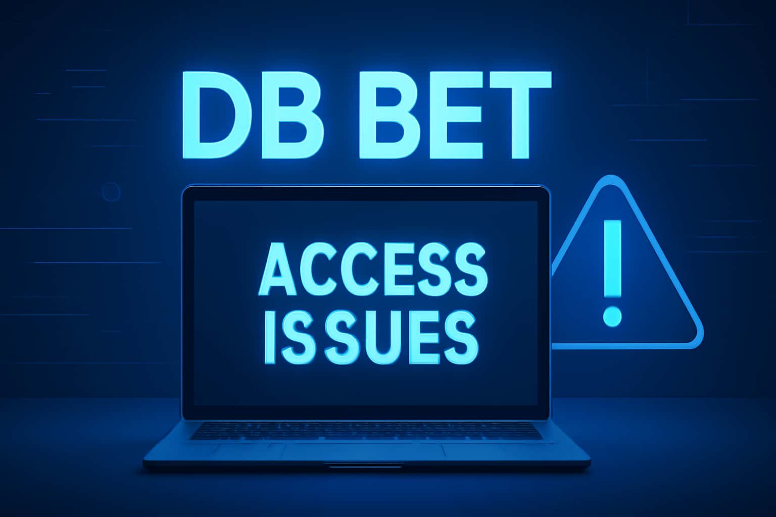 Illustration depicting DB Bet access issues with a focus on user login challenges.