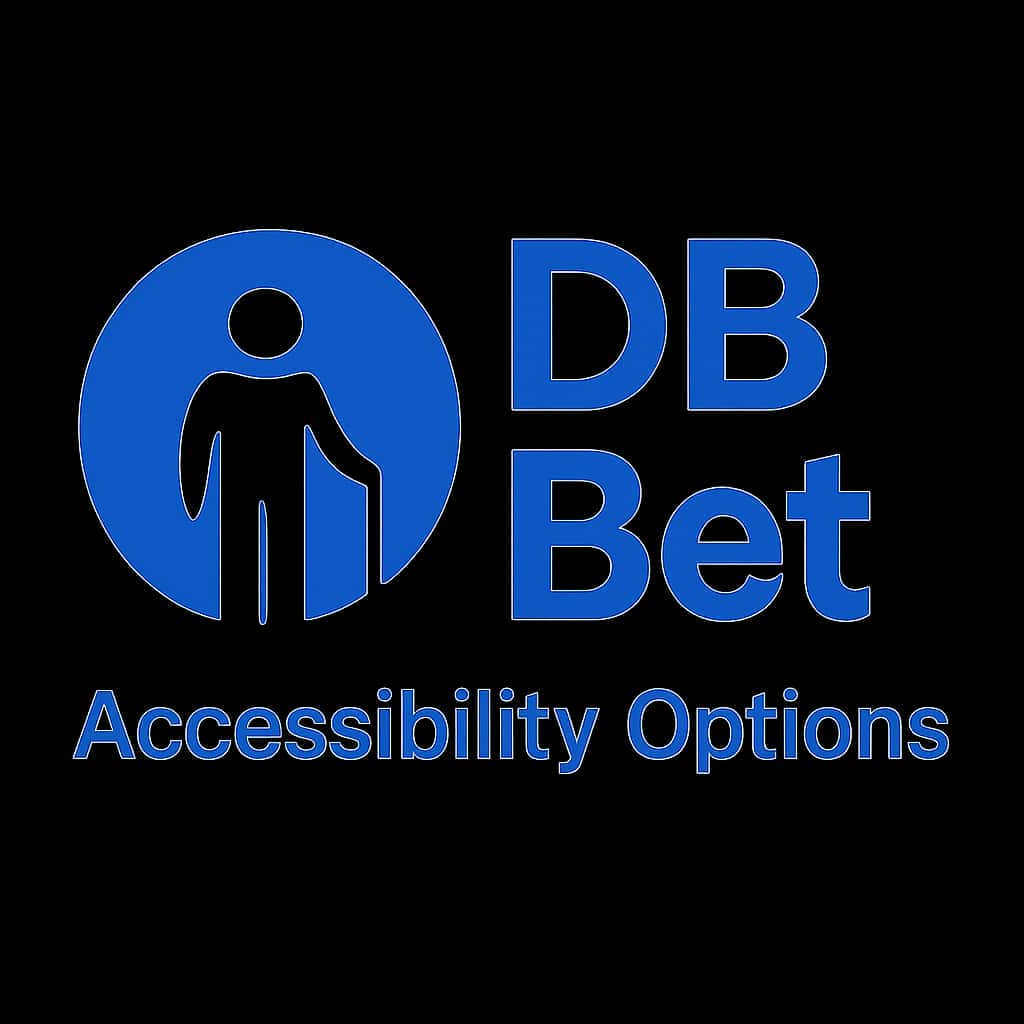 A professional badge representing accessibility options for DB Bet.