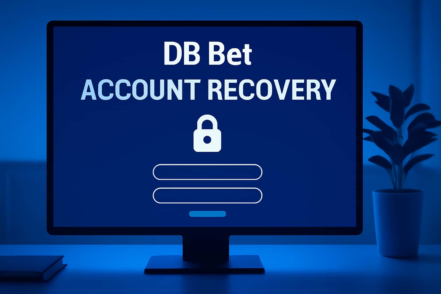 Informational scene depicting DB Bet Account Recovery processes.