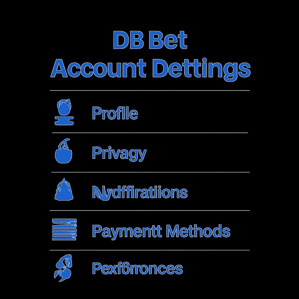 Illustration explaining DB Bet Account Settings.