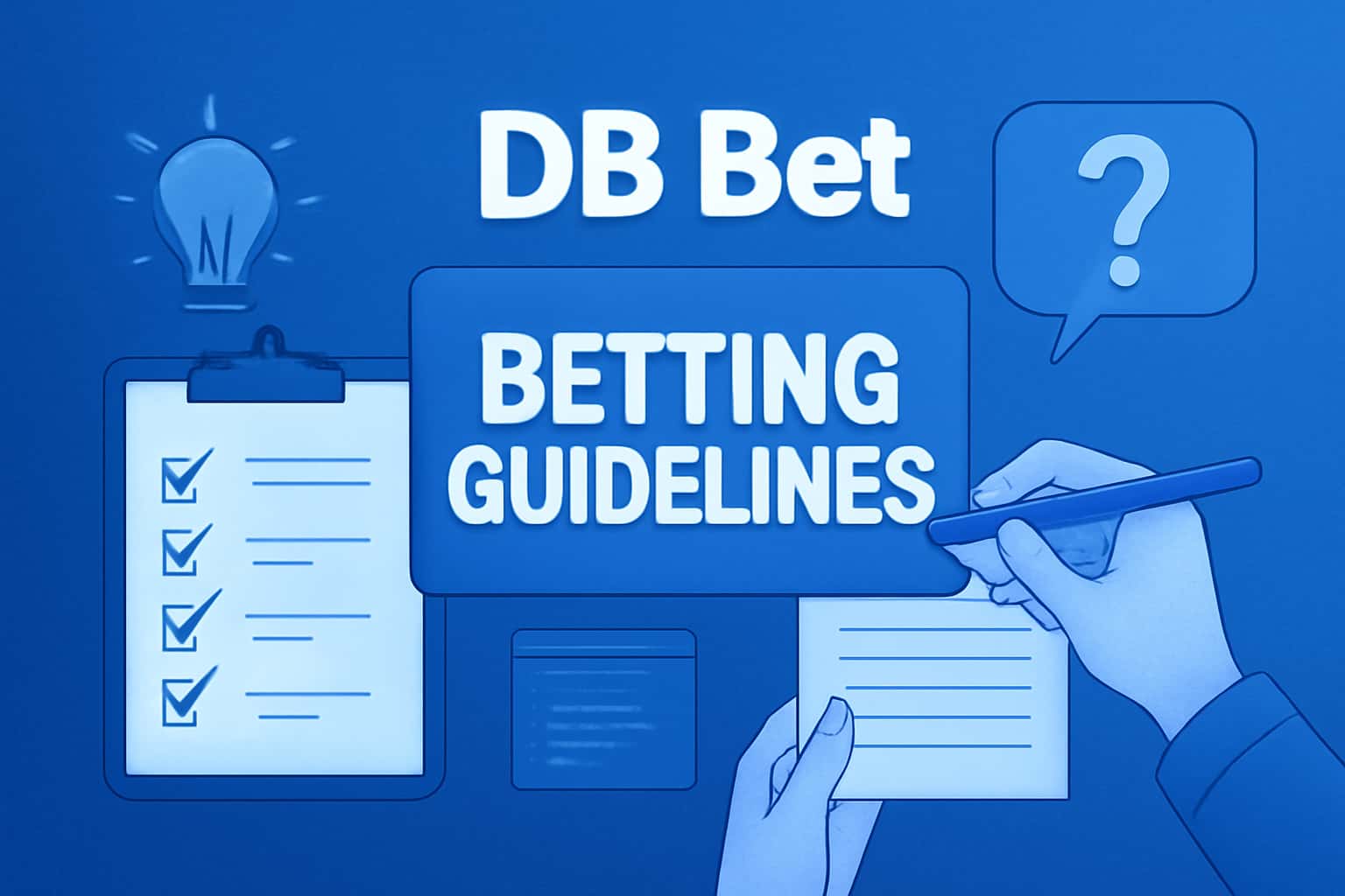 Informational scene illustrating DB Bet Betting Guidelines with prominent text.
