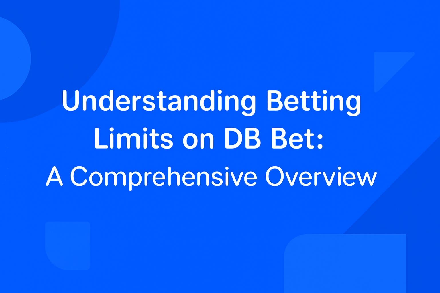 Informational scene illustrating DB Bet Betting Guidelines with prominent text.