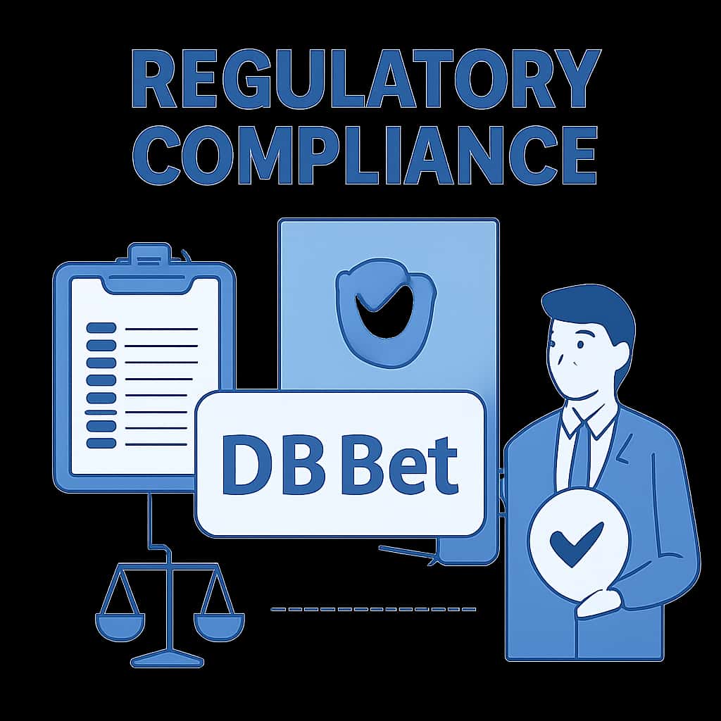 An educational illustration of the compliance measures within DB Bet.