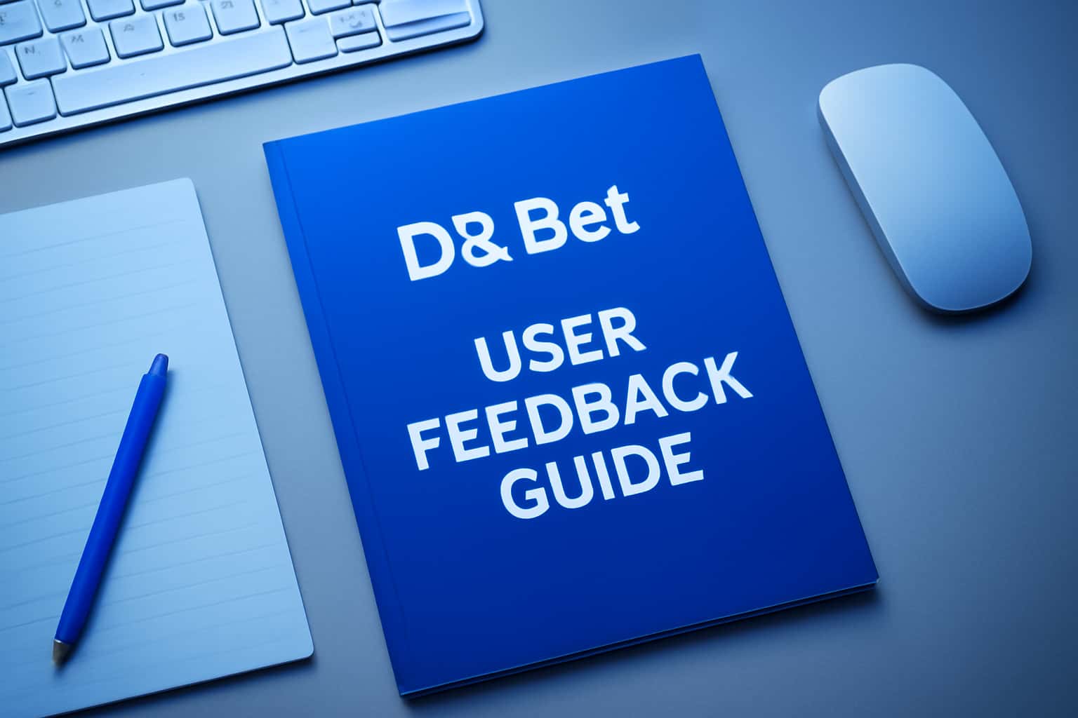 An illustrative image showcasing the DB Bet User Feedback Guide with a clean, futuristic design.