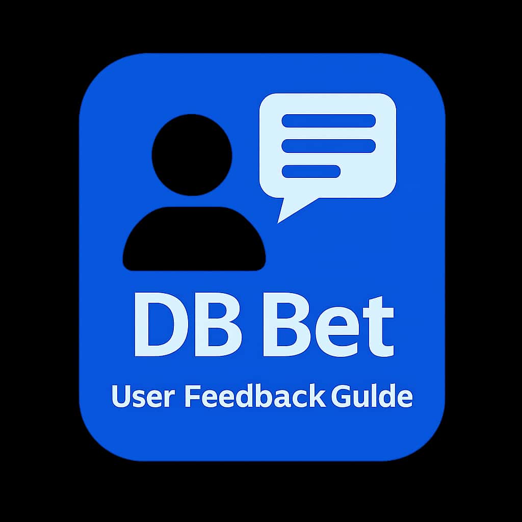A simple badge design for DB Bet User Feedback Guide in a professional style.