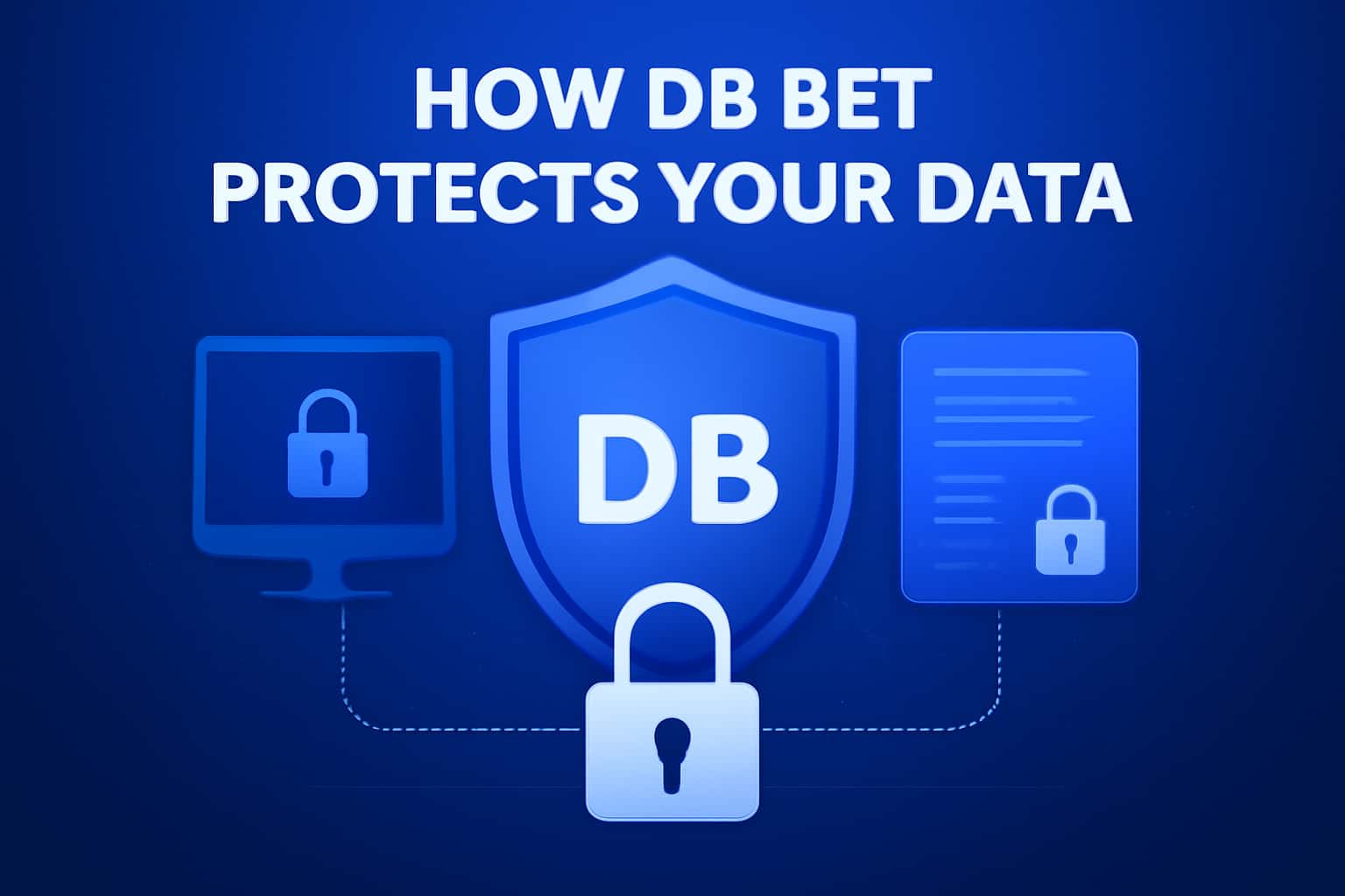 A high-tech representation of data protection measures employed by DB Bet.