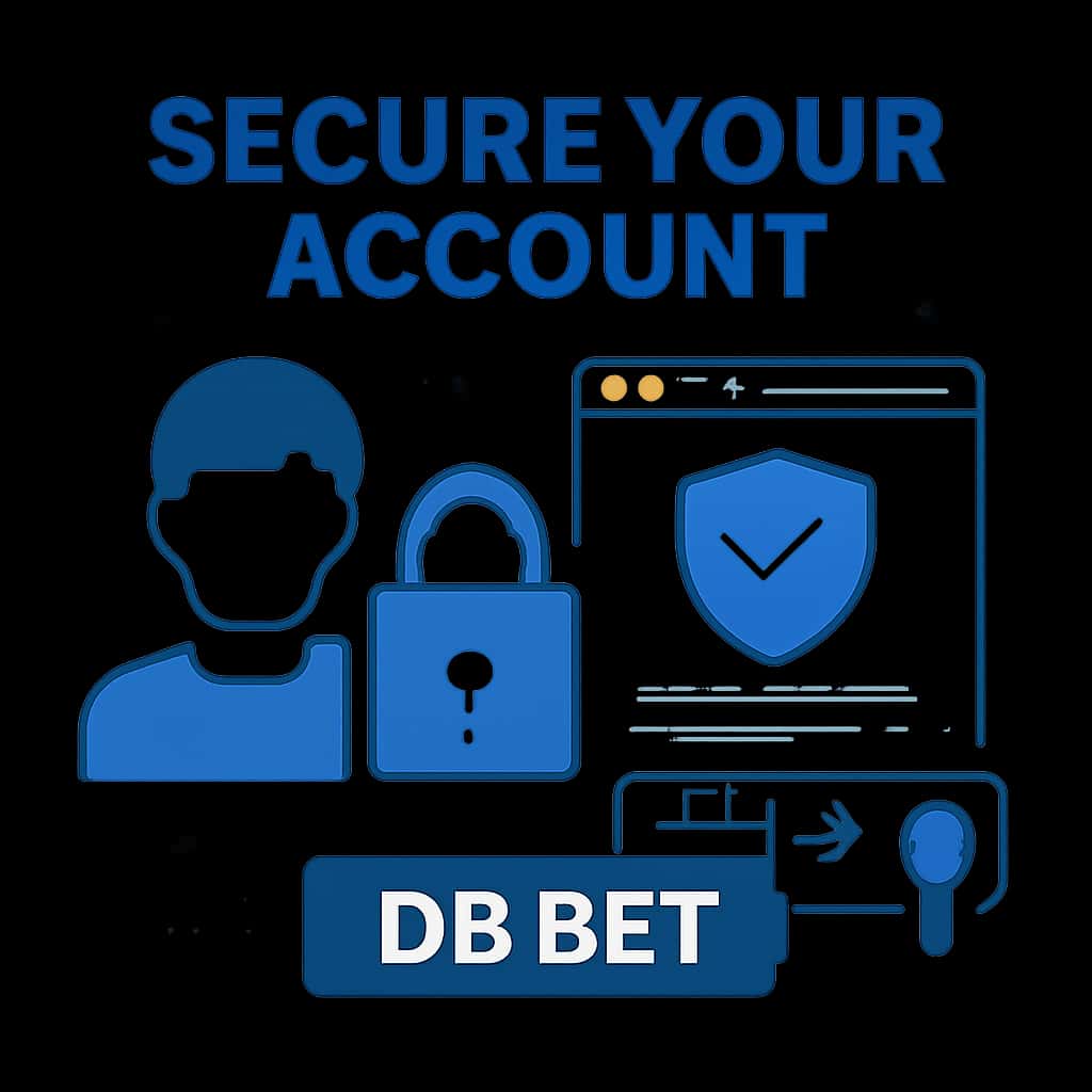 An educational diagram detailing the steps to secure a DB Bet account.